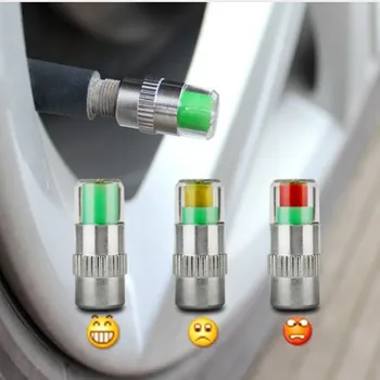 

4pcs/Lot 2.21bar 32PSI Air Warning Alert Tire Valve Pressure Car Auto Tire Air Pressure Valve Stem Caps Sensor Indicator Alert