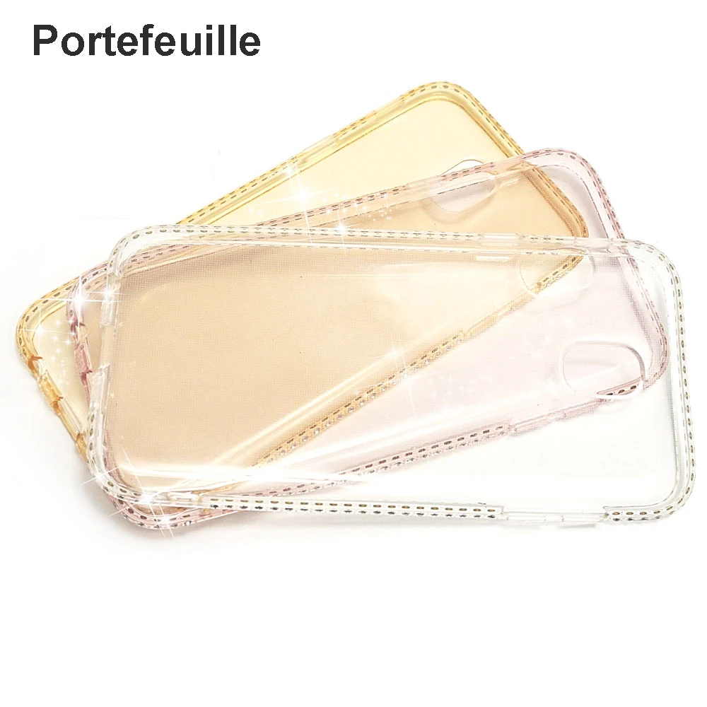 

Portefeuille For Samsung Galaxy J7 2017 J730 J5 J530 J3 J330 S9 S8 Silicone Cover Rhinestone Luxury 2016 Phone Cases Accessories