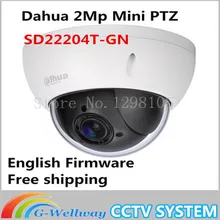 Original dahua DH-SD22204T-GN CCTV IP camera 2 Megapixel Full HD Network Mini PTZ Dome 4x optical zoom POE Camera SD22204T-GN