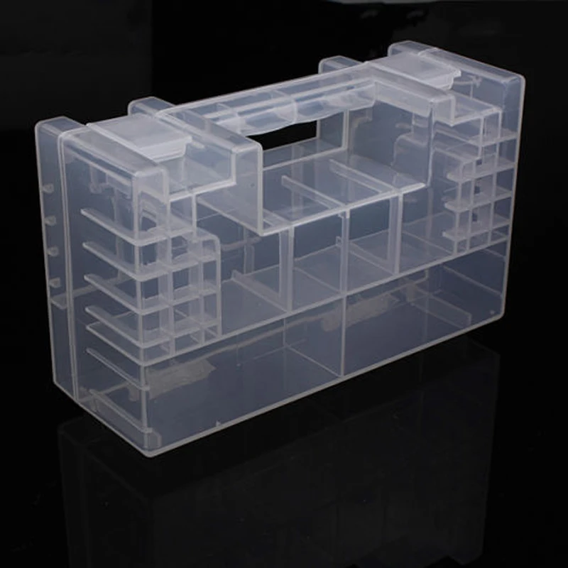Mayitr 1pc Portable Battery Storage Box 15cm Hard Plastic Battery Healthy Case Holder Organiser For AA/AAA Battery