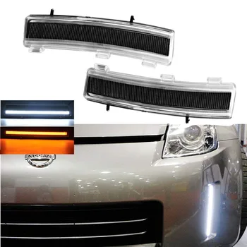 

OEM Exact Fit Switchback LED Front Bumper Reflector Replacement LED Daytime Running Lights For 2006-2009 Nissan 350Z LCI