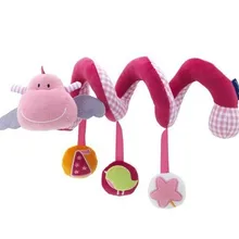 Игрушек! Новое поступление милый розовый скот детская игрушка кровать круглая кровать круг с BB инструмент зеркало безопасности Колокольчик 1 шт