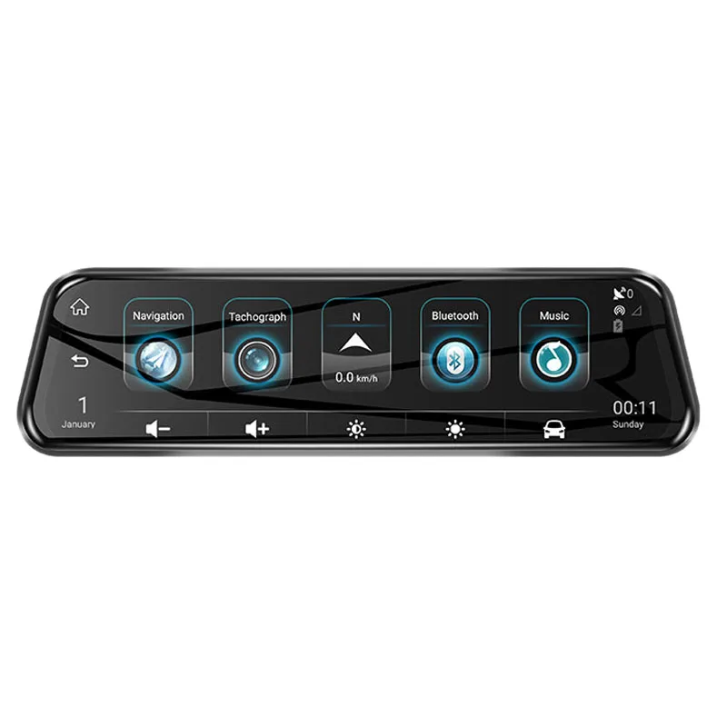 

Camera Dual Cams Hd1080P Gps Logger Wdr Car Video Recorder Mirror Dvrs With Special Mou