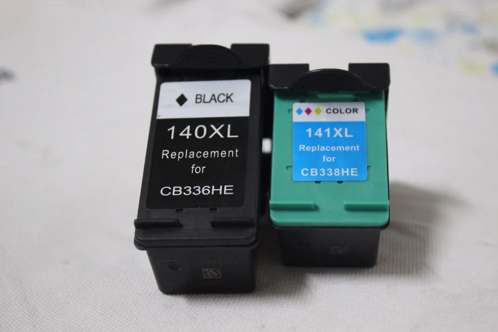 Free shipping Color and Black Two pcs remanufactured for hp 140 141 high quality ink cartridge