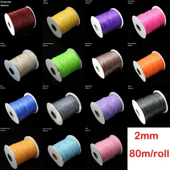 

80m/lot 2mm Stretch Elastic Cord Beads Cord String Strap Rope Bead Crystal Line Beading For Jewelry Making Necklace Bracelet DIY