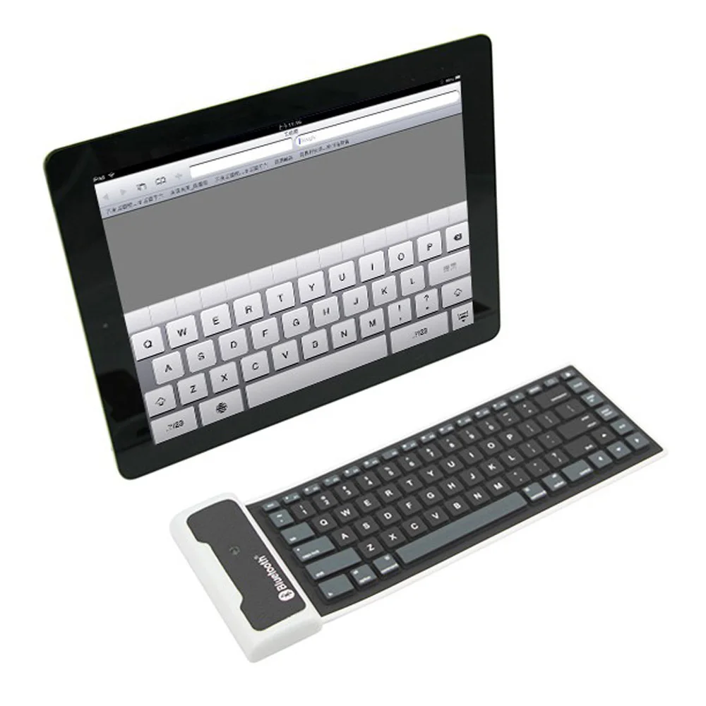 Портативная Bluetooth клавиатура Гибкая водостойкая Мягкая силиконовая мини игровая клавиатура для планшетного компьютера ноутбук ПК