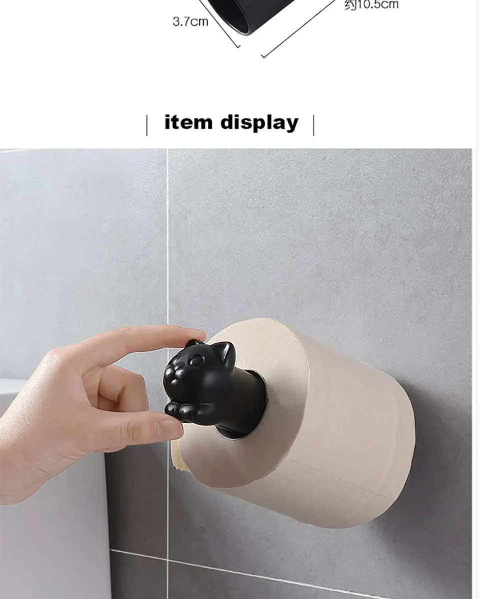 New Cute Toilet Paper Rack Collection Rack Household Toilet paper Mounting Rack Plastic Tissue Rack Toilet Paper Roll