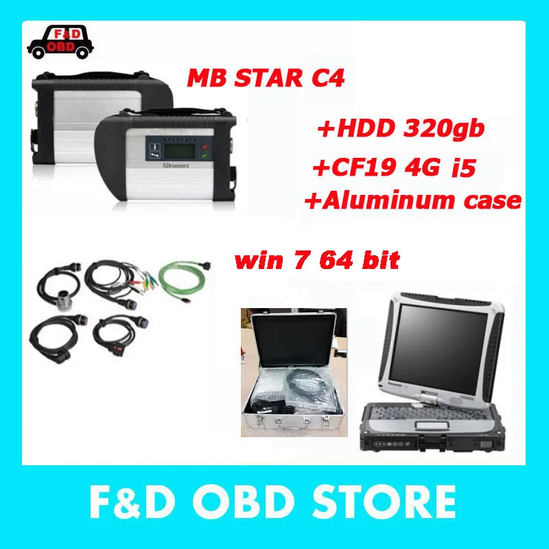 

Panason CF19 4G+MB Star C4 + HDD full software SD Connect+Alu Case for Ben-z Star Diagnosis Xdentry Diagnostic tool Compact 4