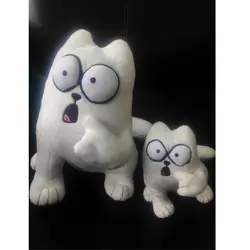 Мягкая игрушка 20 см Simon's Cat Мягкие игрушки плюшевый мультфильм аниме персонаж с сюрпризом лицо белый Кот Саймон плюшевые игрушки для детей