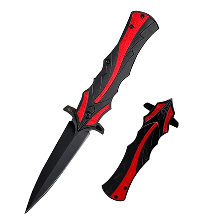 Супер PDR L010 открытый складной нож для кемпинга охоты выживания Мини карманный нож из нержавеющей стали складные ножи Damasucs - Цвет: Black