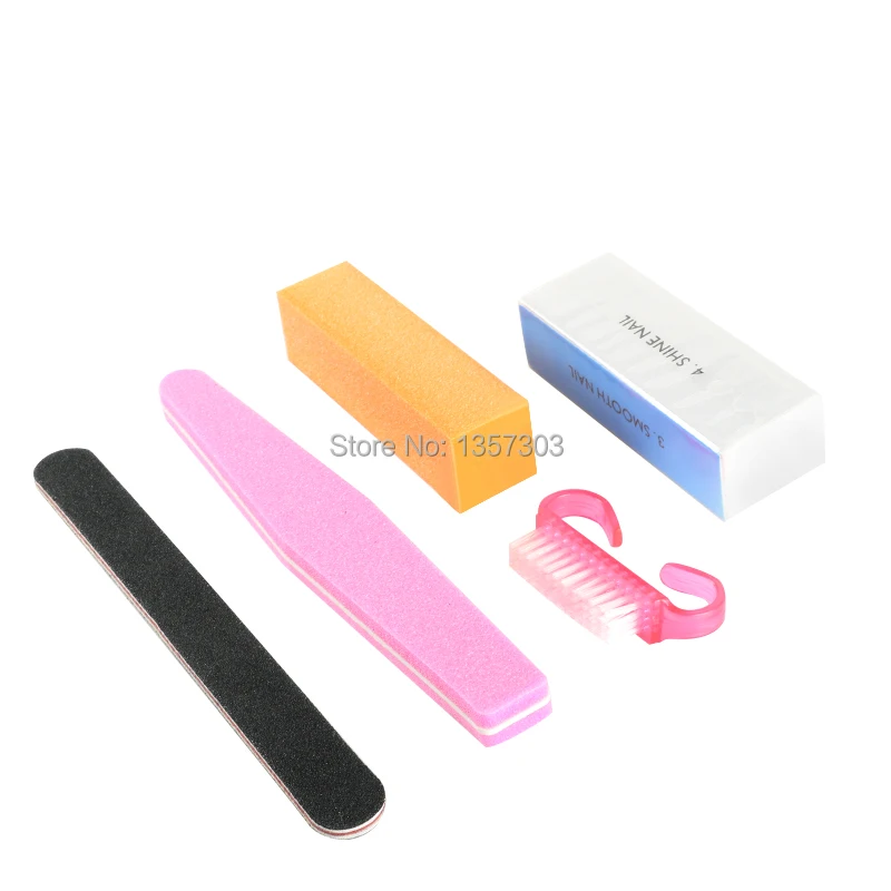 

5Pcs Nail Files Nail Buffer Professional Nail Files Manicure Set Nail Brushes Makeup Manicure Tools Extension Set