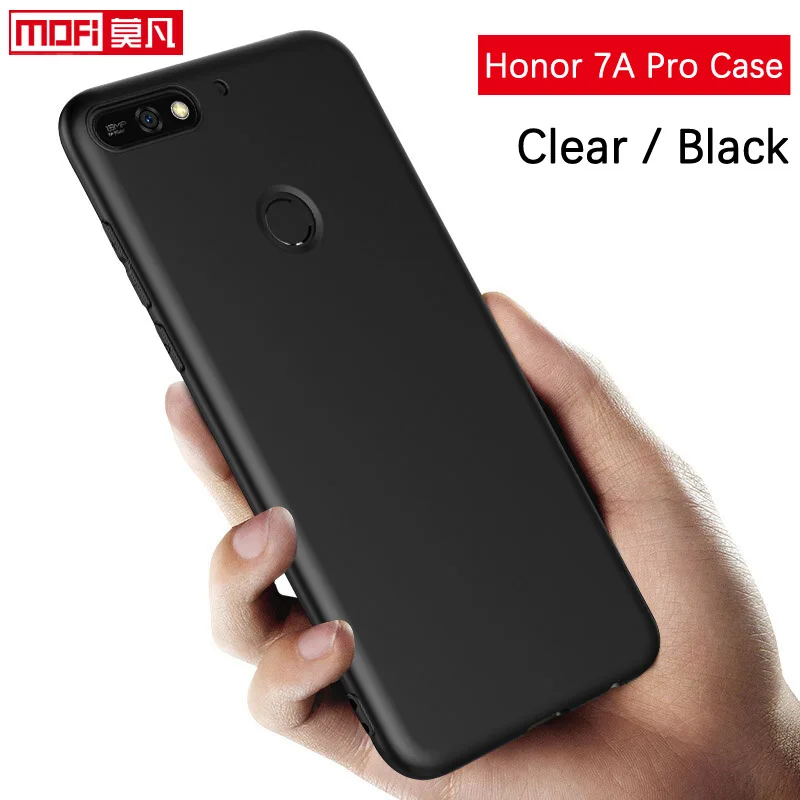 Чехол для huawei honor 7A Pro мягкий силиконовый прозрачный чехол черный RU версии 5 7 Huawei