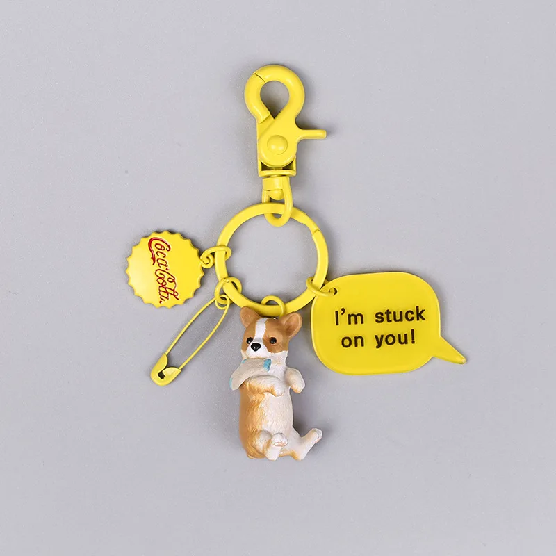 Мопс собака брелки цепочки брелок кольца милые животные ювелирные изделия для женщин девочек подвески-сумочки оптом