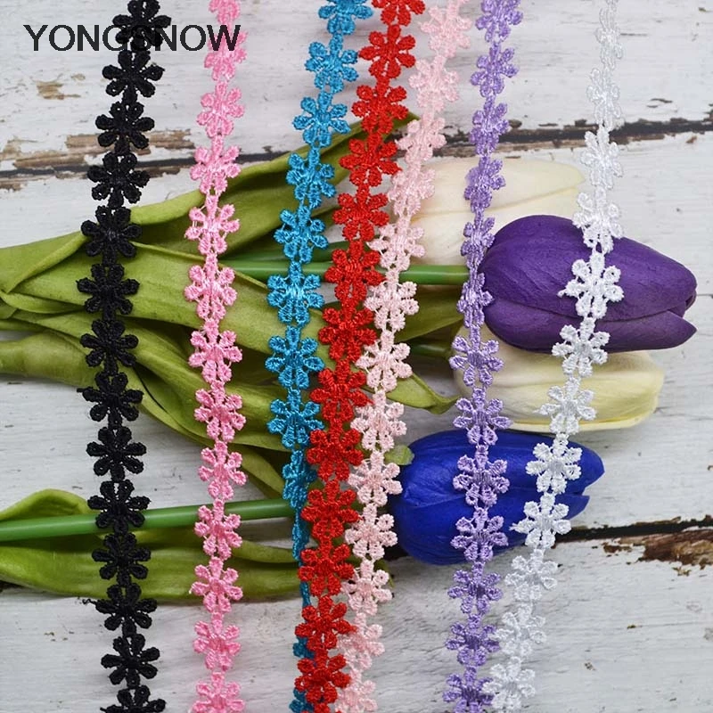 2 Yards Embroidery Lace Flower Trim Trims Ribbon DIY Sewing Decoration Wedding