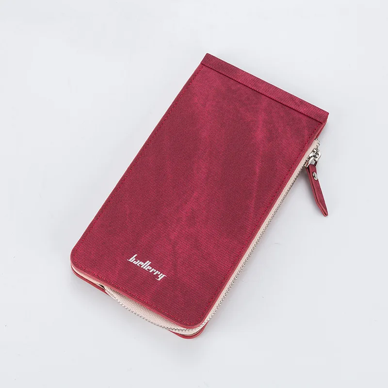 Бренд Baellerry женский бумажник женский длинный Клатч женский кошелек футляры для идентификационных карт женский кошелек - Цвет: Red