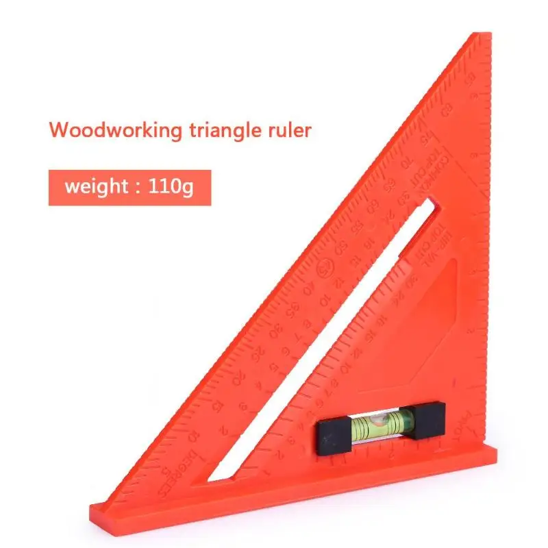45 градусов угловая линейка Многофункциональная Пластиковая треугольная линейка квадратный транспортир для столярного деревообрабатывающего измерительного инструмента