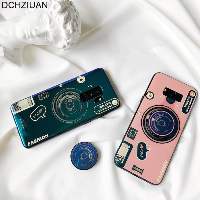 

DCHZIUAN Stand Holder Case For Samsung Note 8 Soft Pattern Camera Case For Samsung Galaxy S9 S8 Plus S9 Plus Phone Case Cover