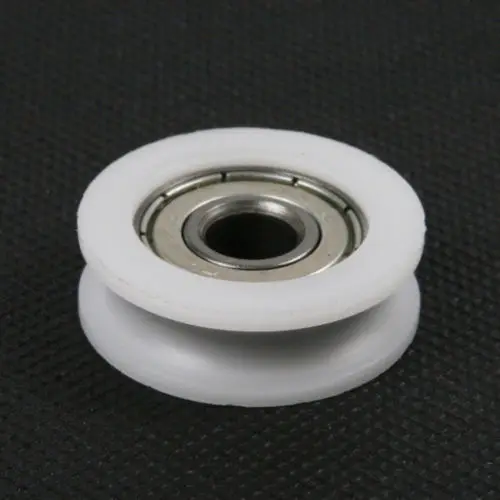 Fixmee 2pc 8*30*10mm U Groove Nylon Flexible Ball Bearing Wheel Roller for Furniture-1
