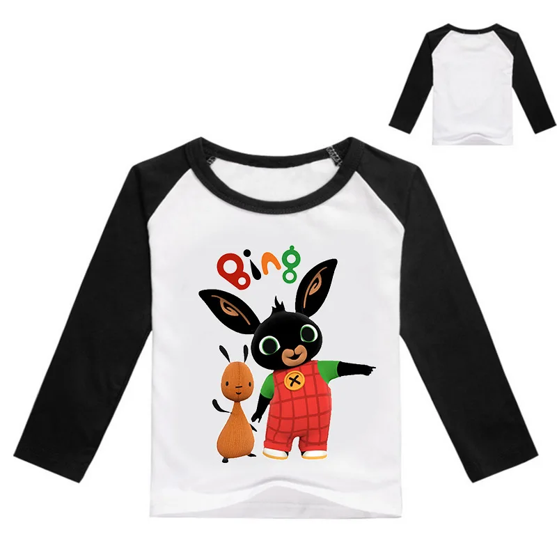 Z& Y/2-16 футболка с длинным рукавом для мальчиков с рисунком кролика из мультфильма GB Bing Bung, Детская рубашка Топы с длинными рукавами для мальчиков, детские футболки на весну и осень - Цвет: COLOR 13
