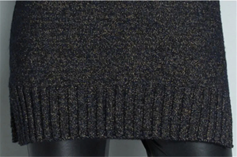 New Women Sweater Spring Autumn Dress Turtleneck Pullover Mid-Long Knitwear Loose Long-Sleeved Ladies Knitted Sweater Lj87