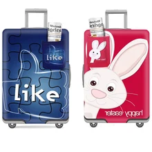 Fashion Travel On Road Thicken Elastic Cartoon Luggage Protective Cover For 18-32inch Suitcase Cases Travel Cover Accessories