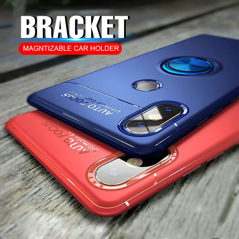 

Soft TPU Silicone For Xiaomi Redmi Note 5 6 Pro S2 360 Magnetic Ring Stand Case For Redmi Note 4X 4 4A 6A Full Cover Slim Cases