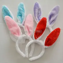 12 шт./лот 3mode привело сексуальный розовый свет мигает с заячьими ушками мигает зажим для волос Мигает головные уборы для партия