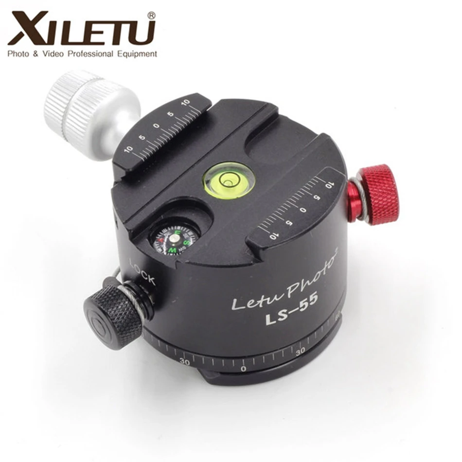

Xiletu LS-55 Tripod Monopods Head Panoramic Photograph Adjusting Platform 10 Shifts Professional with 1/4-3/8inch Screw