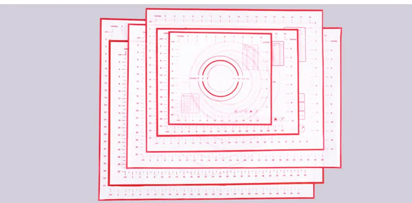 ERMAKOVA силиконовый кондитерский коврик толстый антипригарный коврик для выпечки с измерением помадки счетчик теста прокатки коврик выпечки инструмент