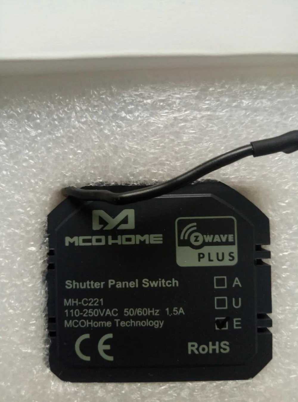 Z-Wave Plus роликовый затвор модуль устройства MCO HOME C221 с функцией измерения энергии для однофазного асинхронного двигателя переменного тока 3298