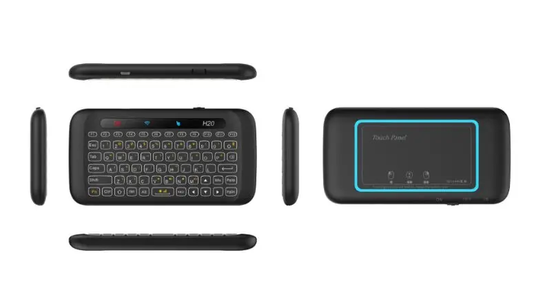 H20 мини беспроводная клавиатура подсветка Сенсорная панель Air mouse IR наклоняющийся пульт дистанционного управления для Andorid BOX Smart tv Windows PK H18 Plus