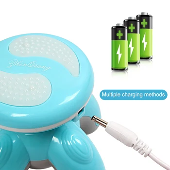 

Luminous Mini Electric Handled Wave Vibrating Massager USB Recharge Full Body Massage Device WS99