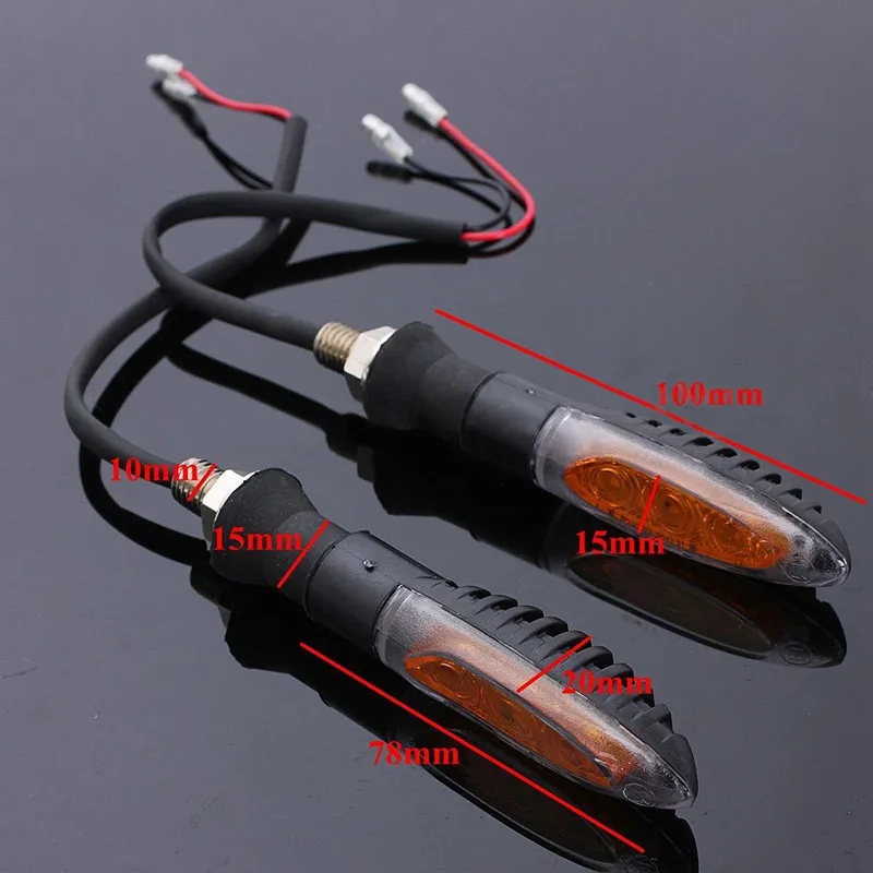 

4pcs High Quality Plastic Front Rear Amber Bendable Motorcycle Turn Signal Indicator Blinker Light fit for all the Motorcycles