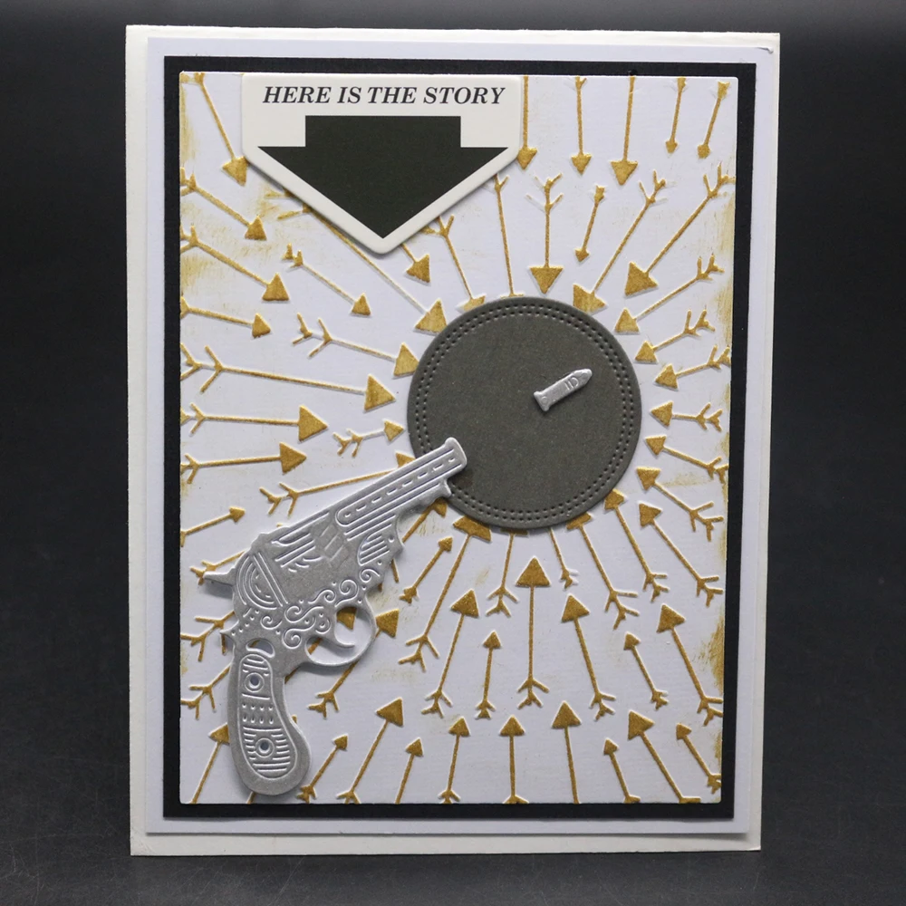 

Gun Toy Model Metal Cutting Dies Knife Mold Handcrafts Making Embossing Stencils DIY Scrapbooking Decorative Craft Photo Card