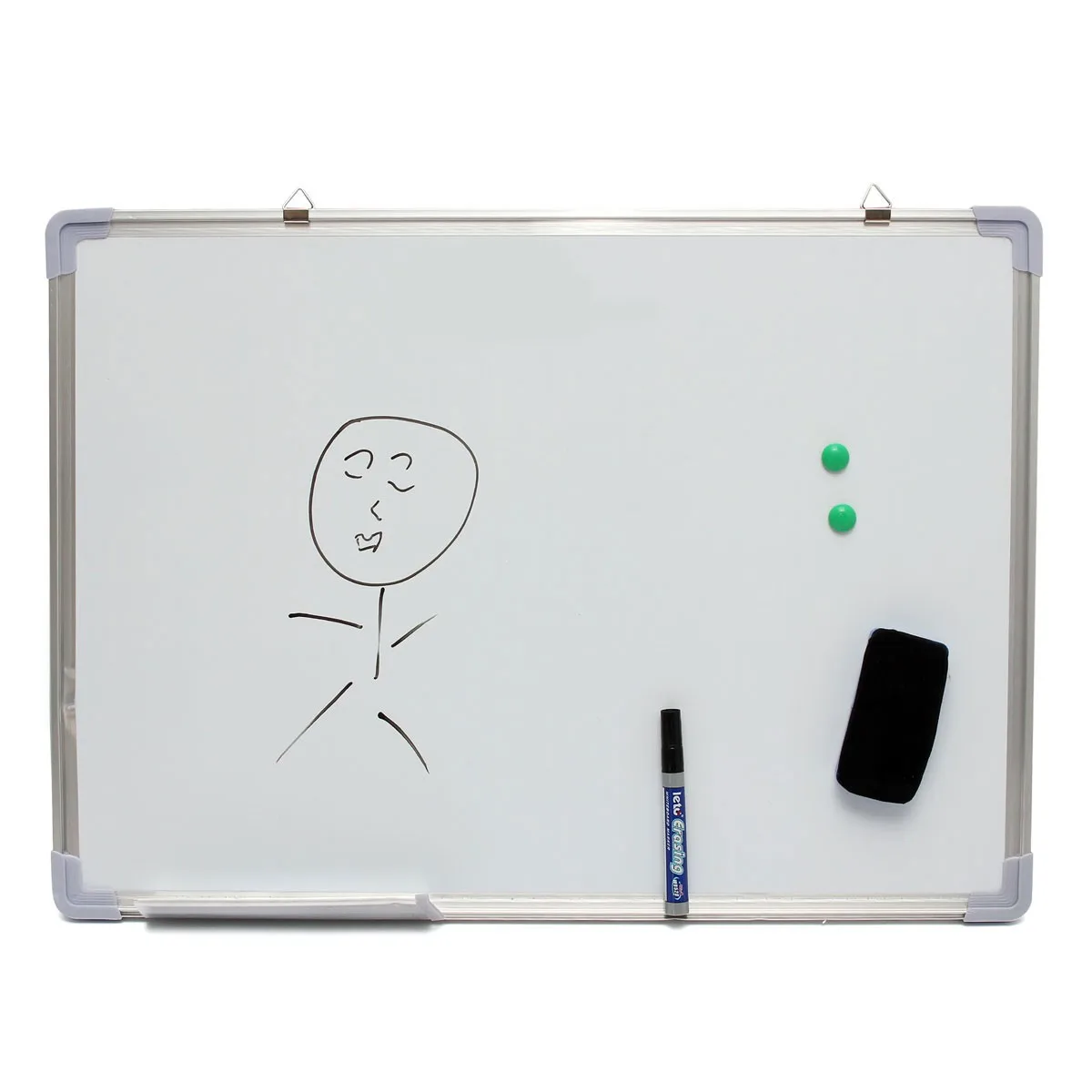 Placa de Escrita de Quadro Duplo com Caneta Botões para a Escola de Escritório Kicute Branco Magnético Lado Apagar Ímãs 500x700mm 6 Kicute 500x700mm placa de escrita de quadro