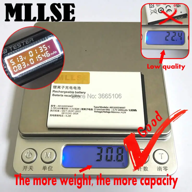 

AB1600DWML AB1600DWMT Battery for PHILIPS S309 Mobile Phone Batteries Tracking Code