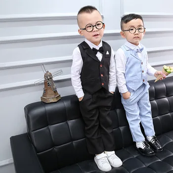 

Suits for Baby Boy Costume Cotton Boys Suits Single Breasted Kids Blazers Boys Suits Set Formal Wedding Wear Children Clothing