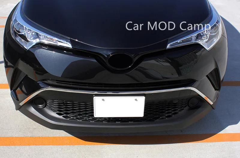 Для Toyota C-HR Нержавеющая Сталь Хром передний бампер верхний чехол декоративная отделка 5 шт. аксессуары для стайлинга автомобилей