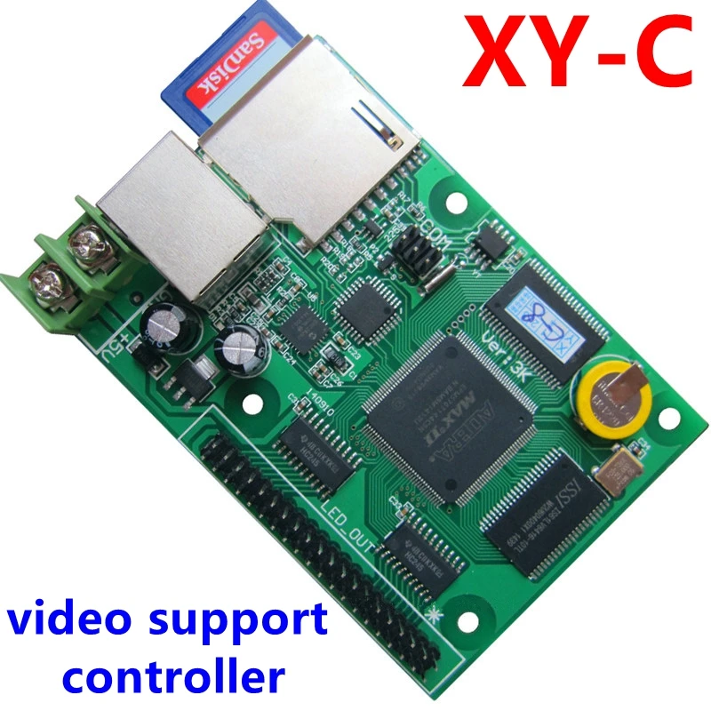 

XY-C SD asynchronous + network synchronous full color video led control card 320*128,256*160pixels for rgb display module