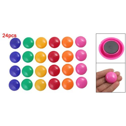 

NFLC 24 Pcs Presentation Whiteboard Colors Round Magnetic Button