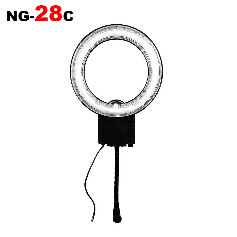 NG-28C DSLR 카메라 사진 링 라이트 10.5 "외부 7"내부 28W 5400K 사진 장비 스튜디오 플래시 조명 램프 형광등