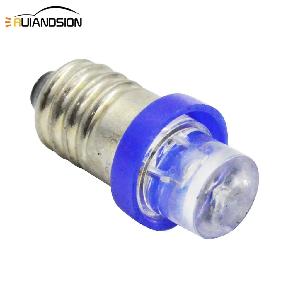 10X E10 светодиодная лампочка света Dc 12v 0,24 W мини индикаторные лампочки подсветка для салона автомобиля Авто приборные лампы синий