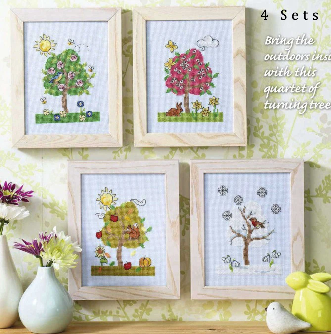 Counted Cross Stitch Kit Quartet of Turning Tree Four Seasons Season