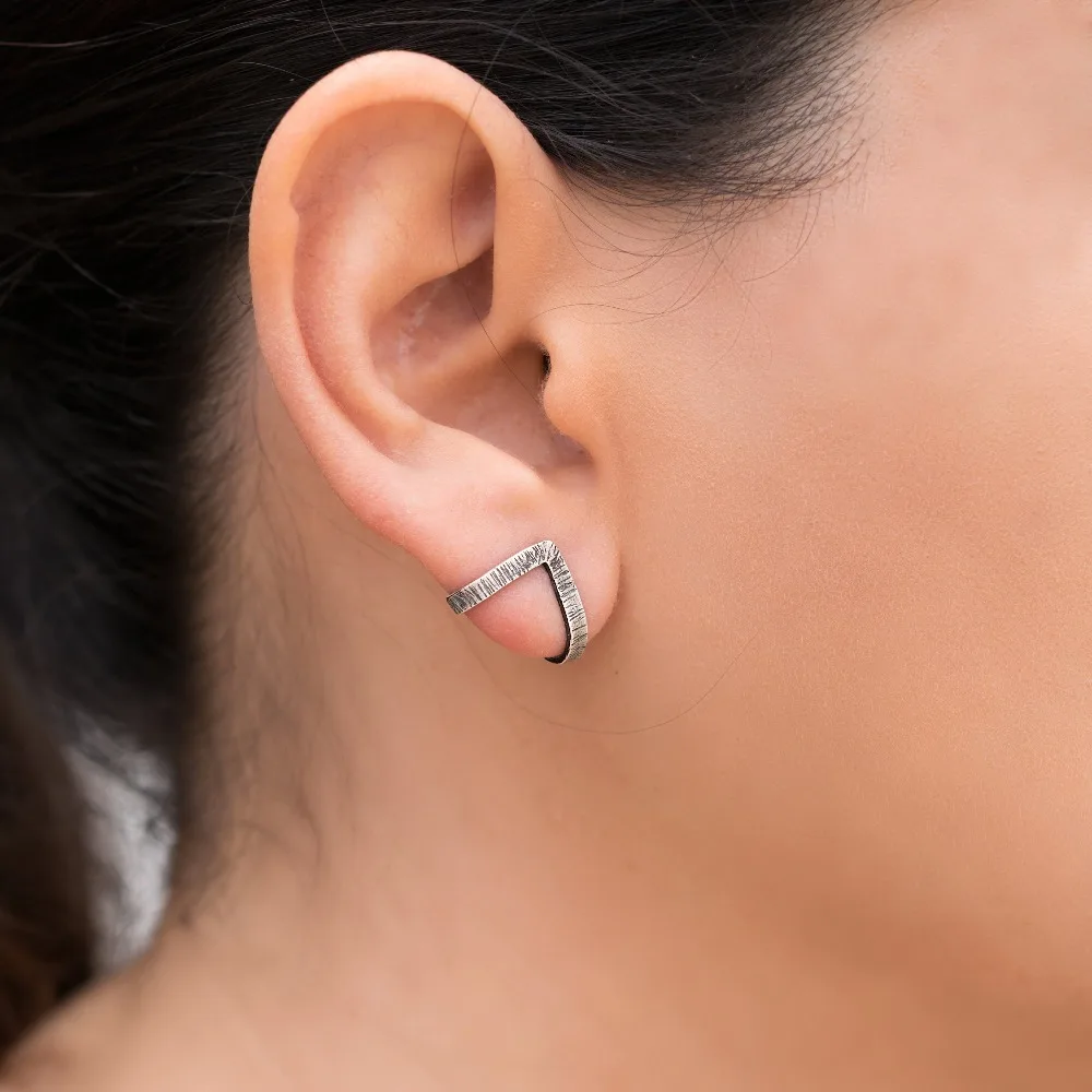 

2019 Sale Earings Oorbellen Geometric Triangle Stud Earrings Color Women Trendy Golden Earring Steel Mini Pendientes For Acero
