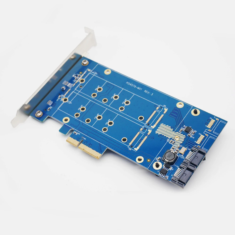 PCIe x4 в 2 порта SATA 3 0 + B Ключ NGFF (m.2) RAID карта HyperDuo порт мультипликатор 88SE9230 SATA3.0 WIN10