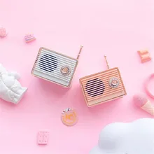 Retro Radio Fm estéreo Mini altavoz portátil inalámbrico Bluetooth altavoces Vintage lindo nostálgico bajo pesado 3d altavoz estéreo de alta fidelidad