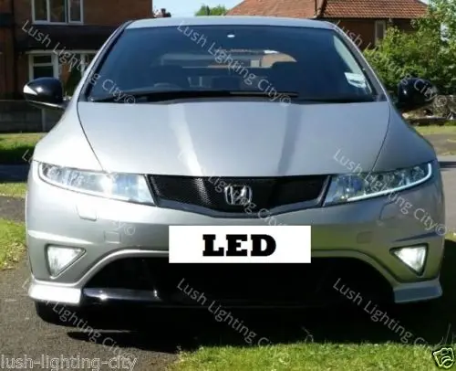 2 шт. CREE Chips светодиодный H11 для HONDA CIVIC FN2 Светодиодный противотуманный Дневной