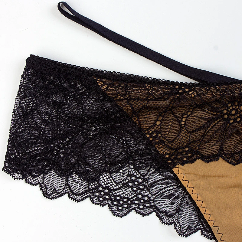 Sexy Ladies Lace Transparent Panties Thongs G Strings Panties Female Sex Fashion Low-Rise Women Underwear Seamless Briefs 15