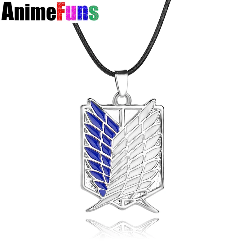 

Anime Peripheral Pendant Necklace Attack on Titan Scout Regiment Logo Necklace Survey Corps Erwin Smith Accessories Jewelry