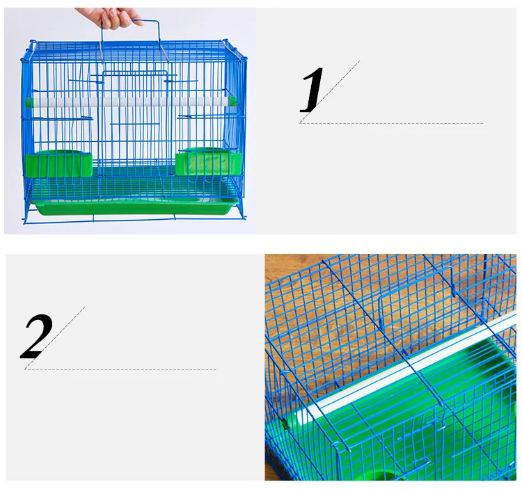 Двойная металлическая клетка для голубя, кролика, птицы, переносная ручка, проволока, маленькие птички, гнездо, Старлинг, Дрозд, попугай, универсальная клетка, товары для птиц